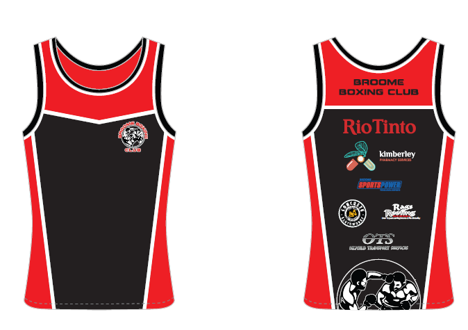 BROOME BOXING CLUB TRAINING SINGLET 2026 PRE ORDERS CLOSE SOON