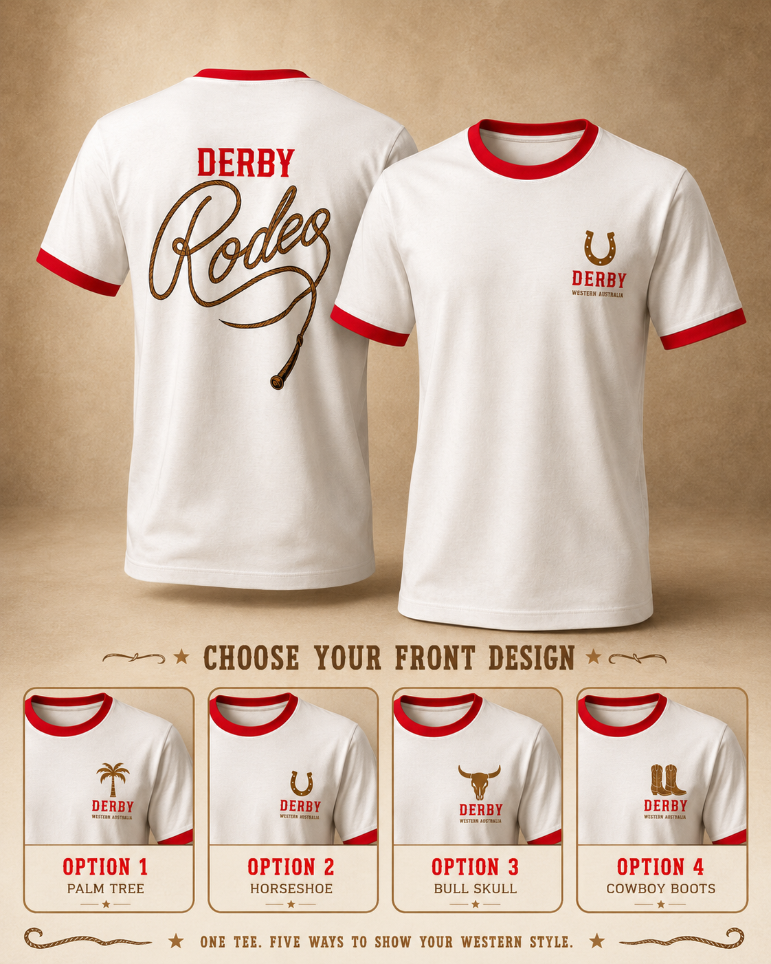 Derby Rodeo - T-shirt Rope (Red)
