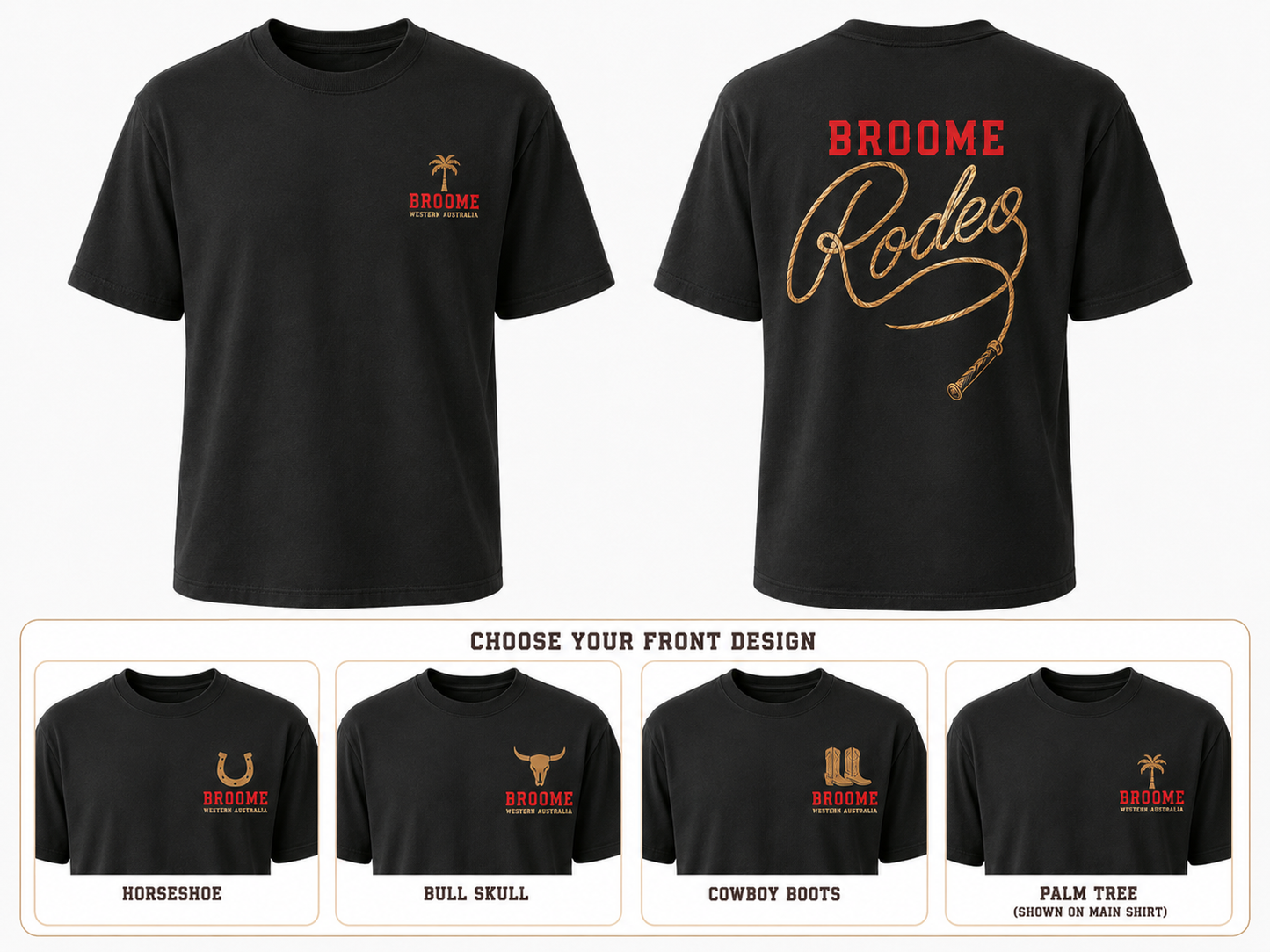 Broome Rodeo - T-shirt Rope (Faded Black)