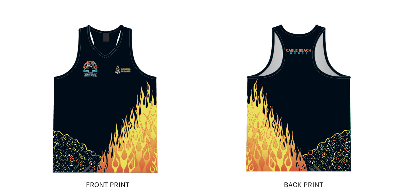 DJUGUN FLAMES - TRAINING SINGLET **PRE-RELEASE ORDERS NOW OPEN UNTIL 21st April 2025**