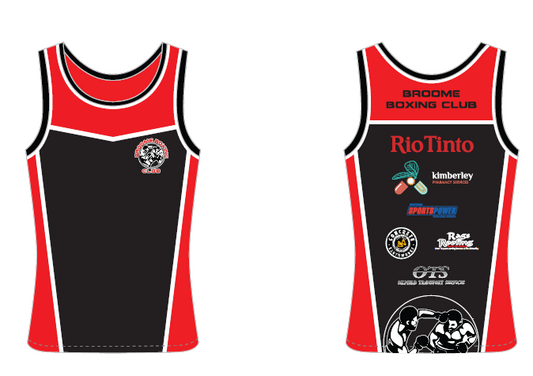 BROOME BOXING CLUB TRAINING SINGLET 2026 PRE ORDERS CLOSE SOON