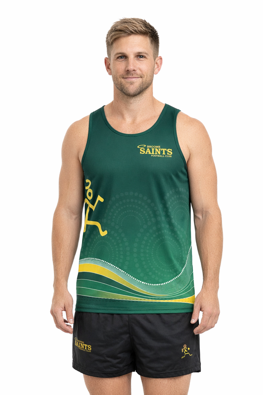 BROOME SAINTS - FOOTBALL TRAINING SINGLETS END OF SEASON RUN OUT