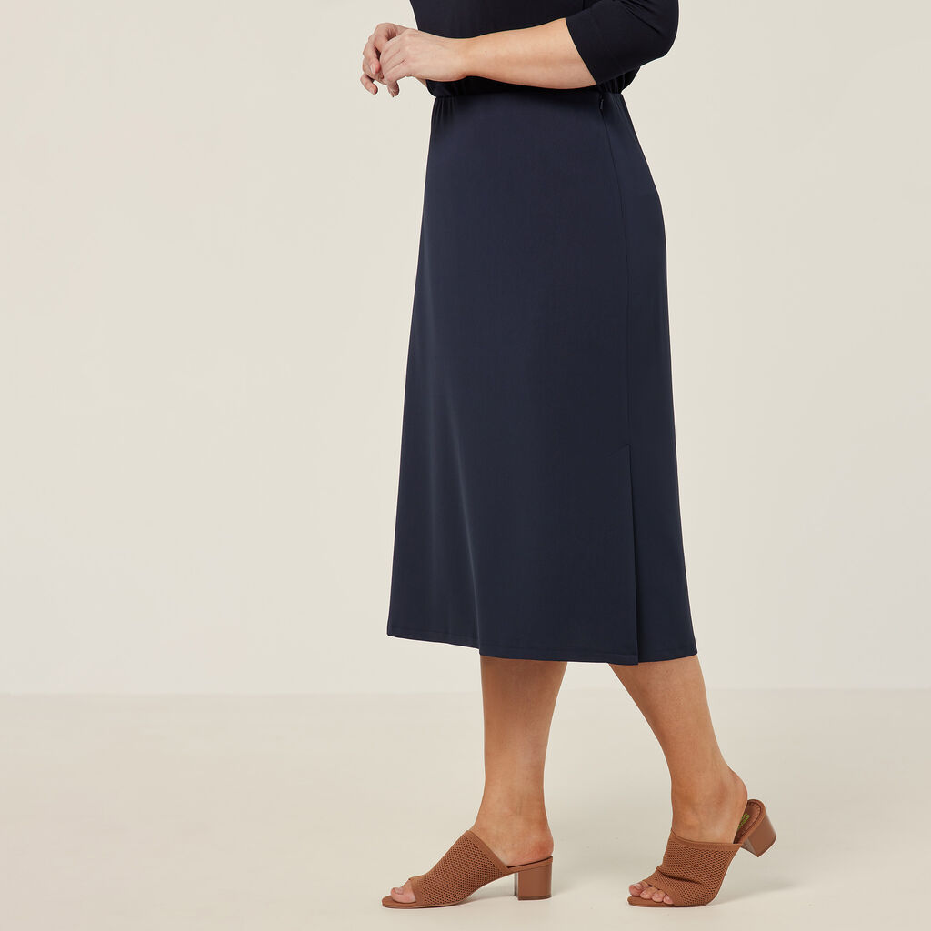 NNT Crepe Stretch Midi A-Line Skirt