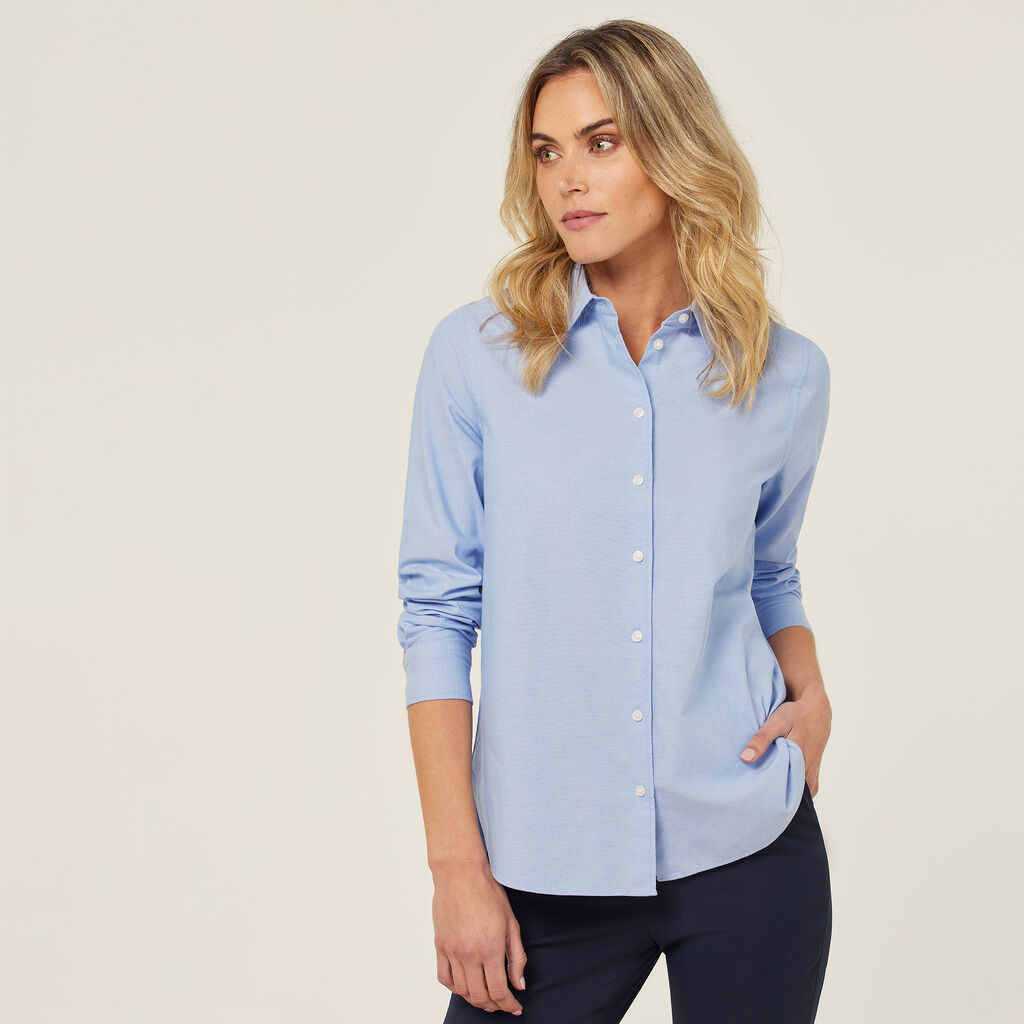 NNT Womens Cotton Chambray Long-Sleeve Shirt