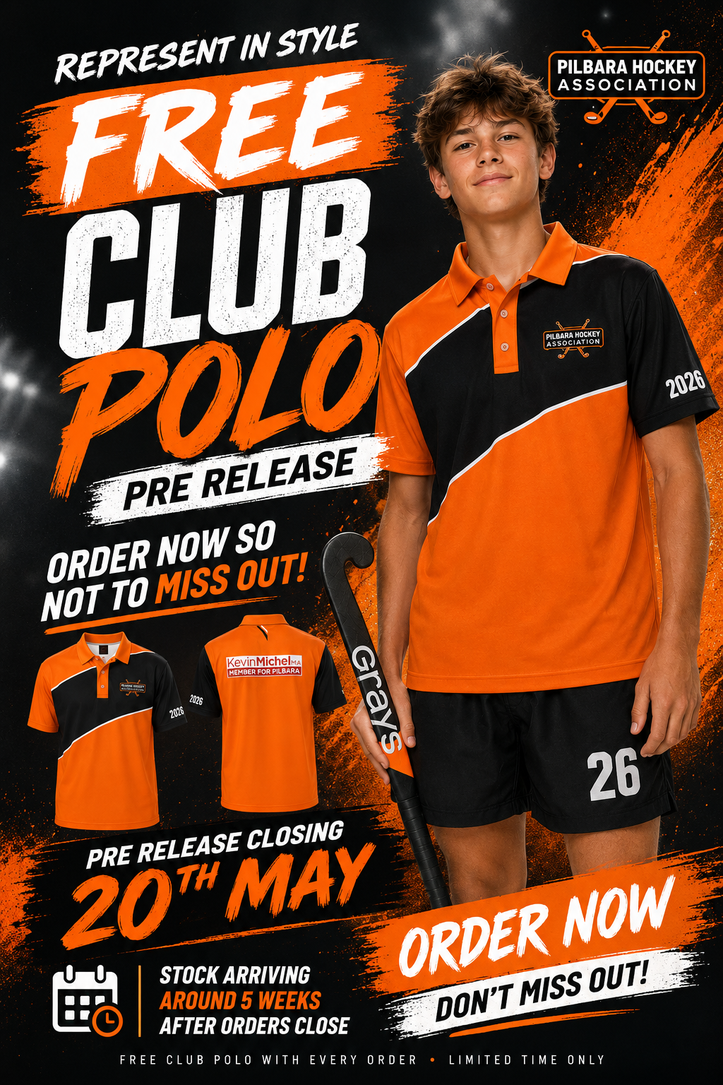 Karratha Hockey Club Polo 2026