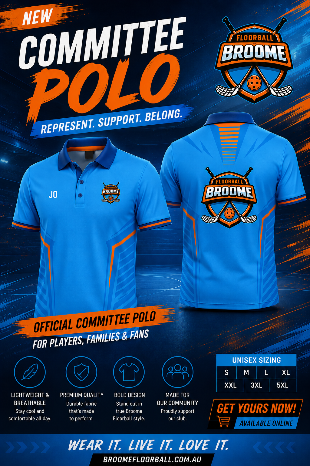 Broome Floorball COMMITTEE SHIRT