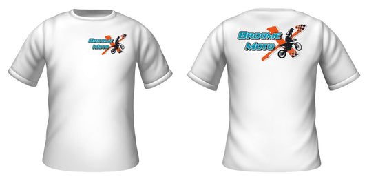 Broome MotoCross Adult and Kids Sizes Available - WHITE TEE