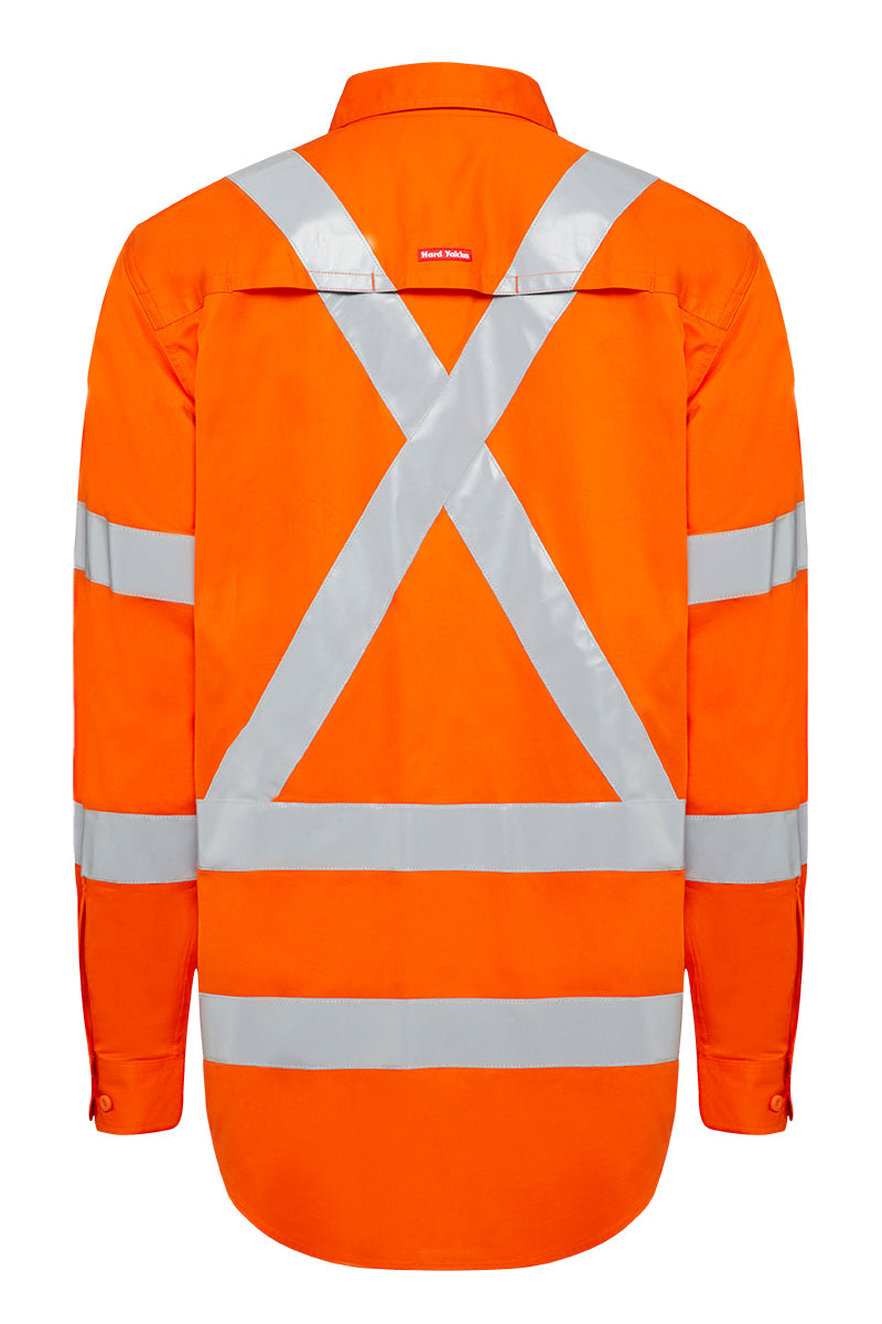 Hard Yakka Biomotion Hi-Visibility Lightweight Long Sleeve Shirt With Tape