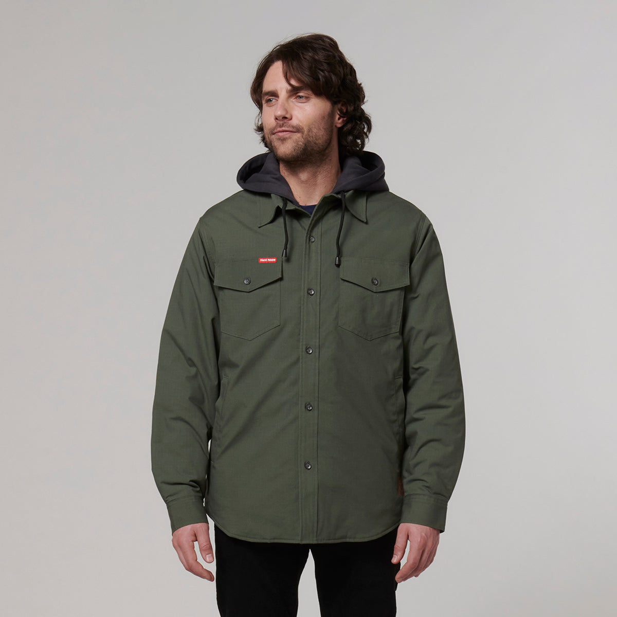 Hard Yakka Mens Quilted Solid Shacket
