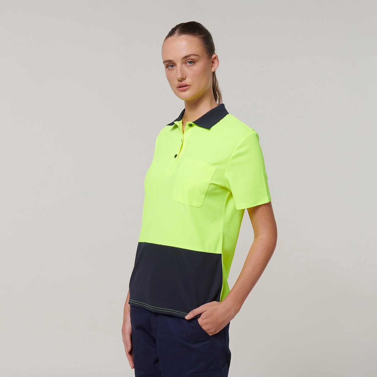 Hard Yakka Womens Short Sleeve Hi Vis Polo