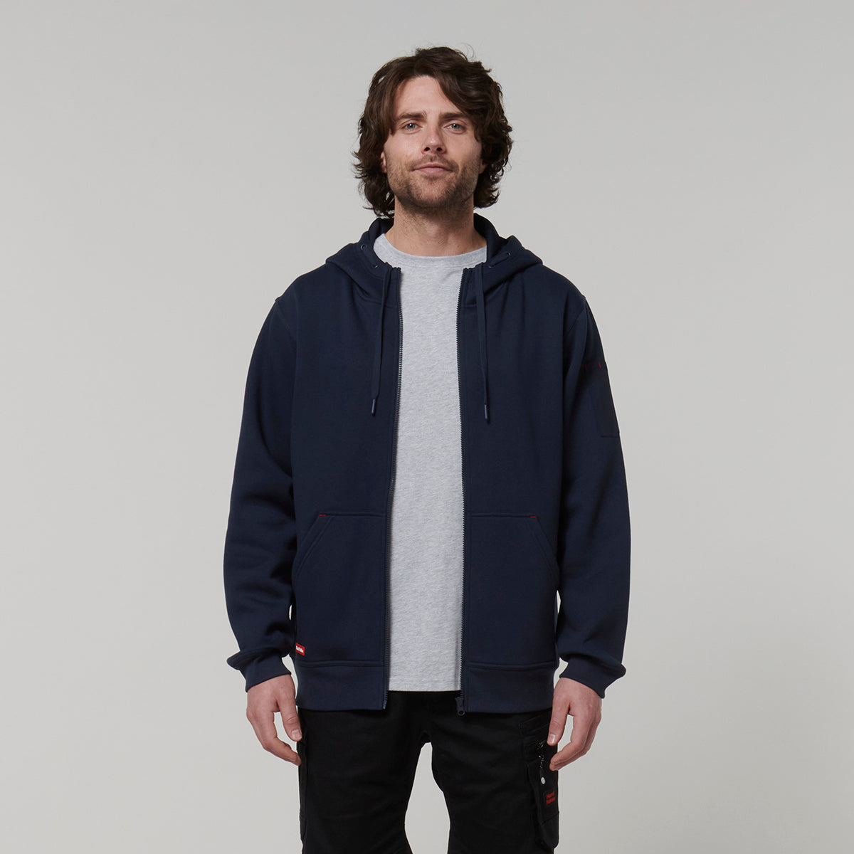 Hard Yakka Core Mens Fleece Zip Hoodie