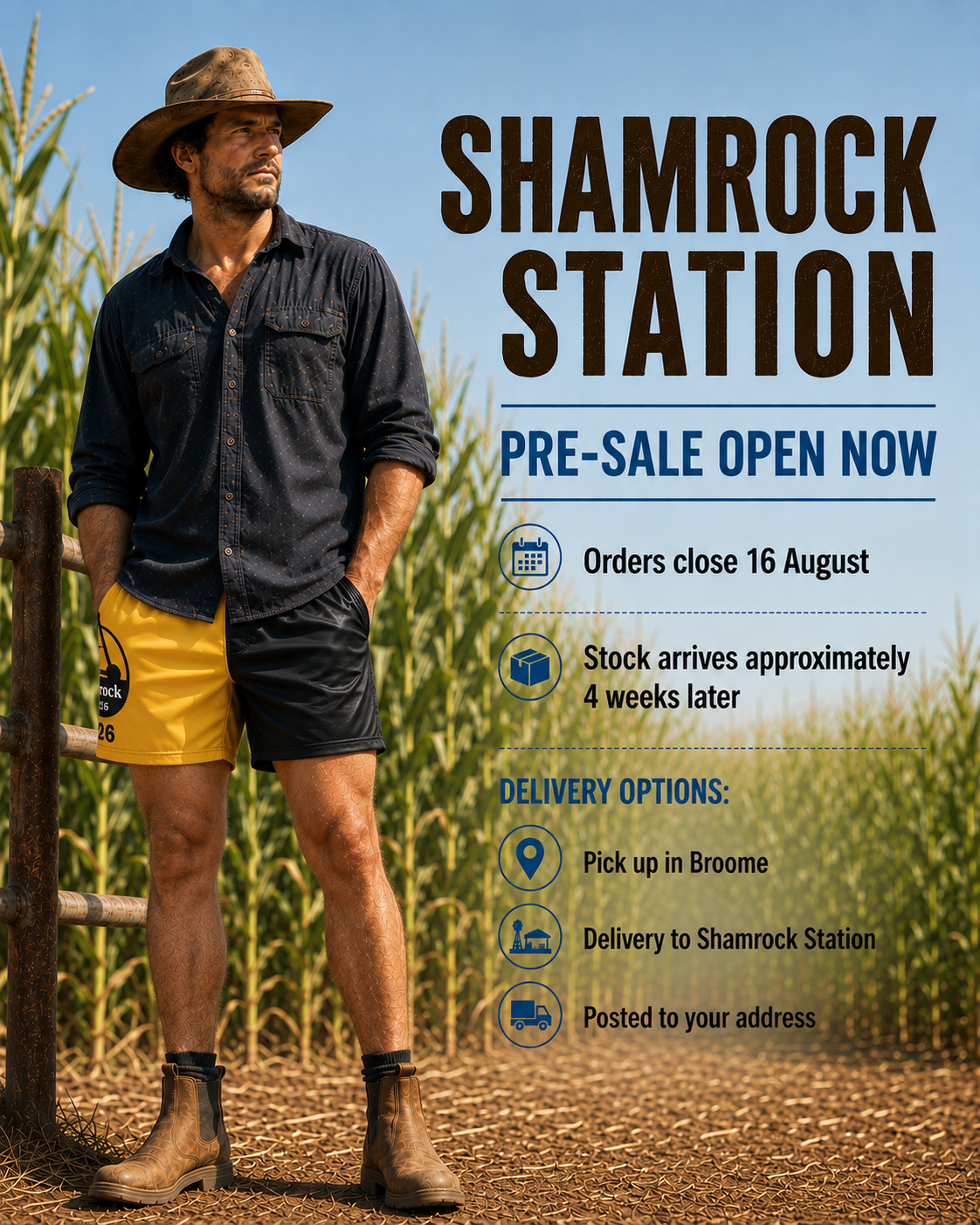 Shamrock Station Footy Shorts - Yellow Black