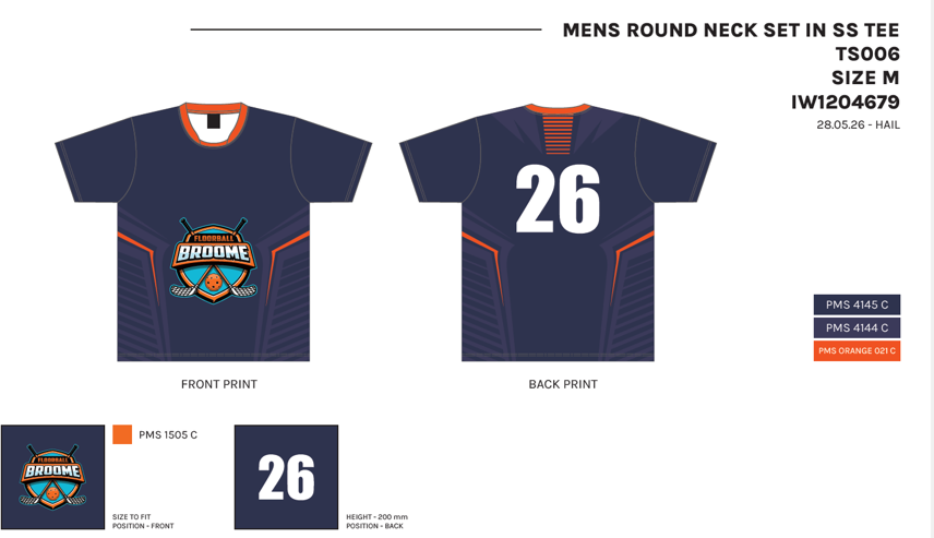Broome Floorball Training Tee